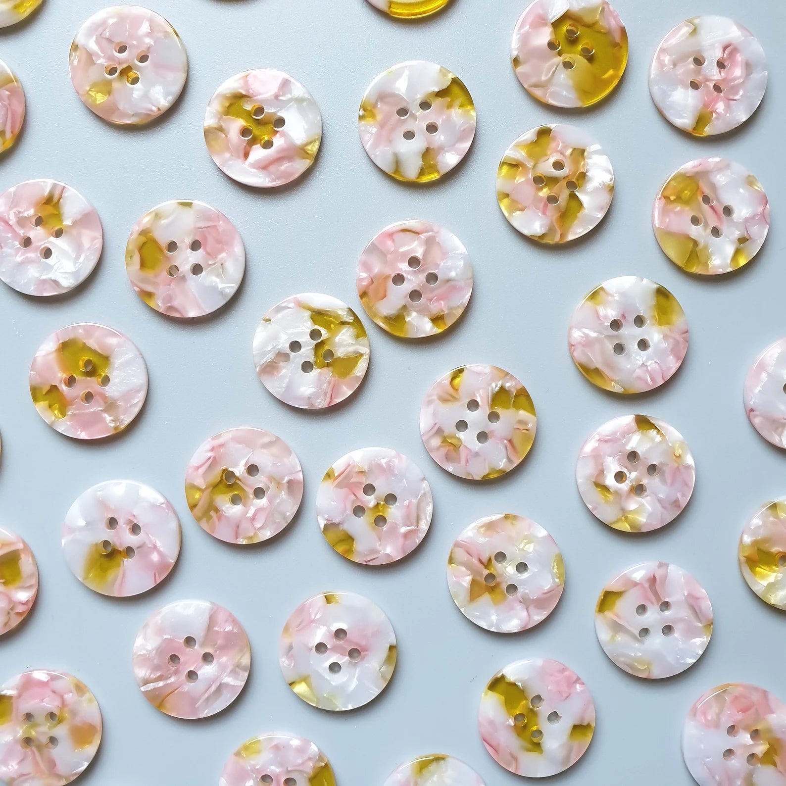 Pack of 6 Fanciful 25mm Buttons for DIY Crafts, Sewing Projects & Clothing Accessories