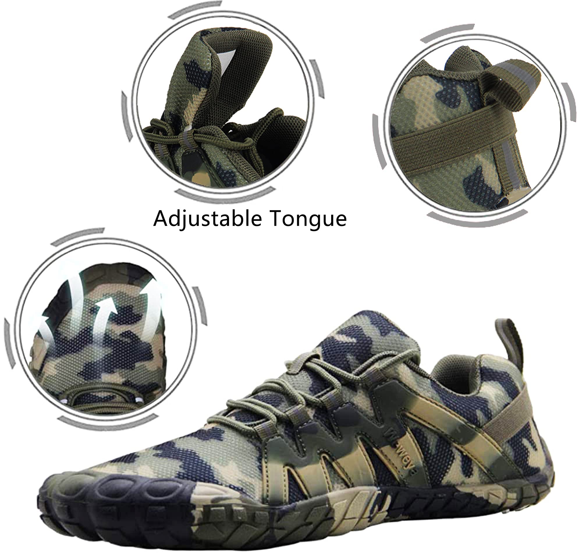 Weweya Barefoot Shoes for Men - Minimalist Running & Cross Training Shoes | Lightweight, Flexible & Comfortable for Gym, Trail & Everyday Wear