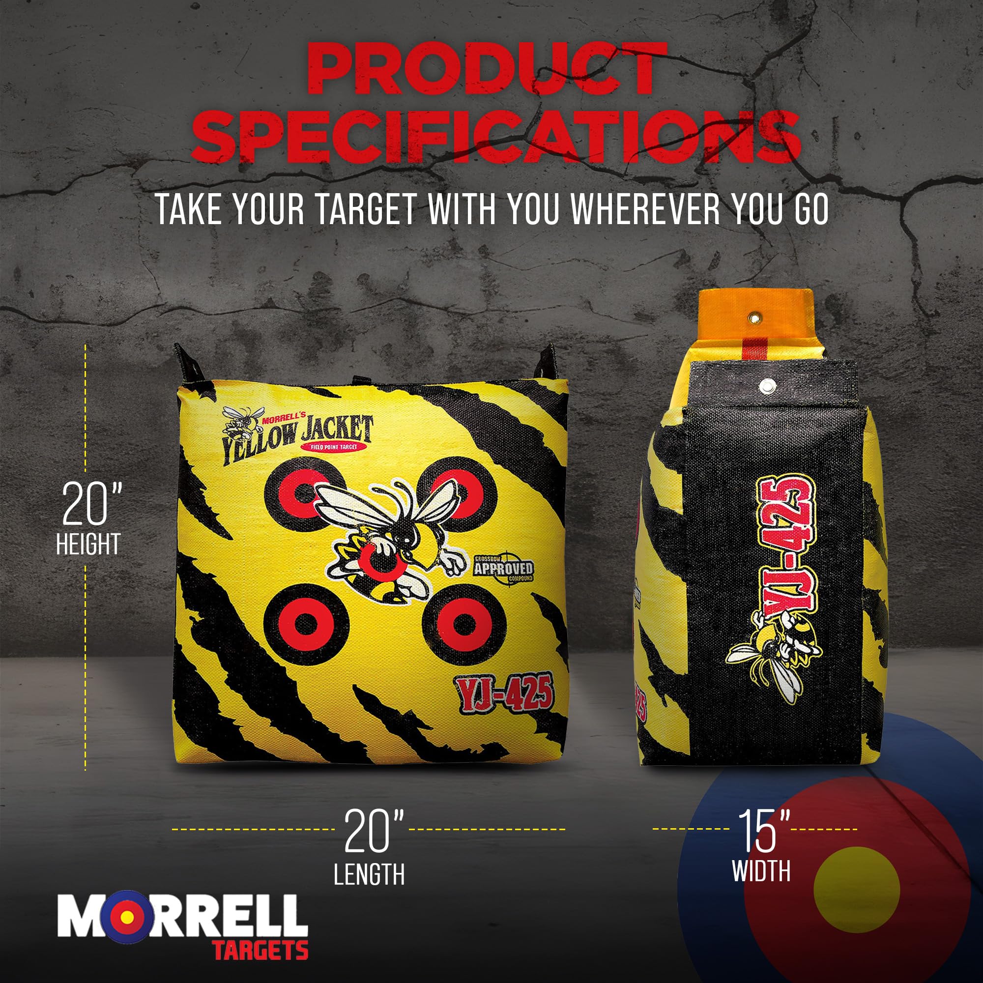 Morrell YJ-425 Archery Target Bag - 2-Sided Portable with Handle for Outdoor Practice