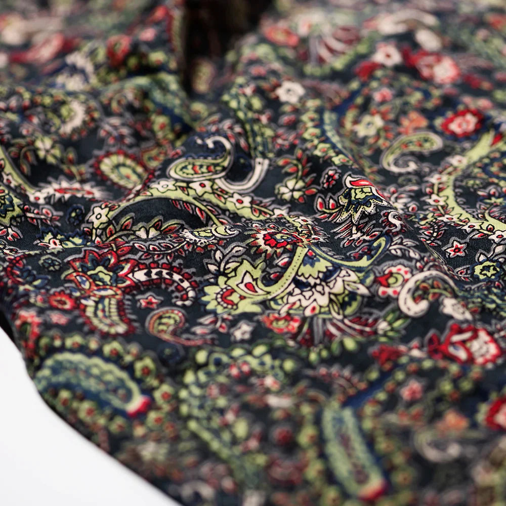 Handprinted Paisley Apron - Vintage Style Kitchen Apron for Cooking, Baking & BBQ - Perfect for Chefs, Home Cooks & Gift Giving