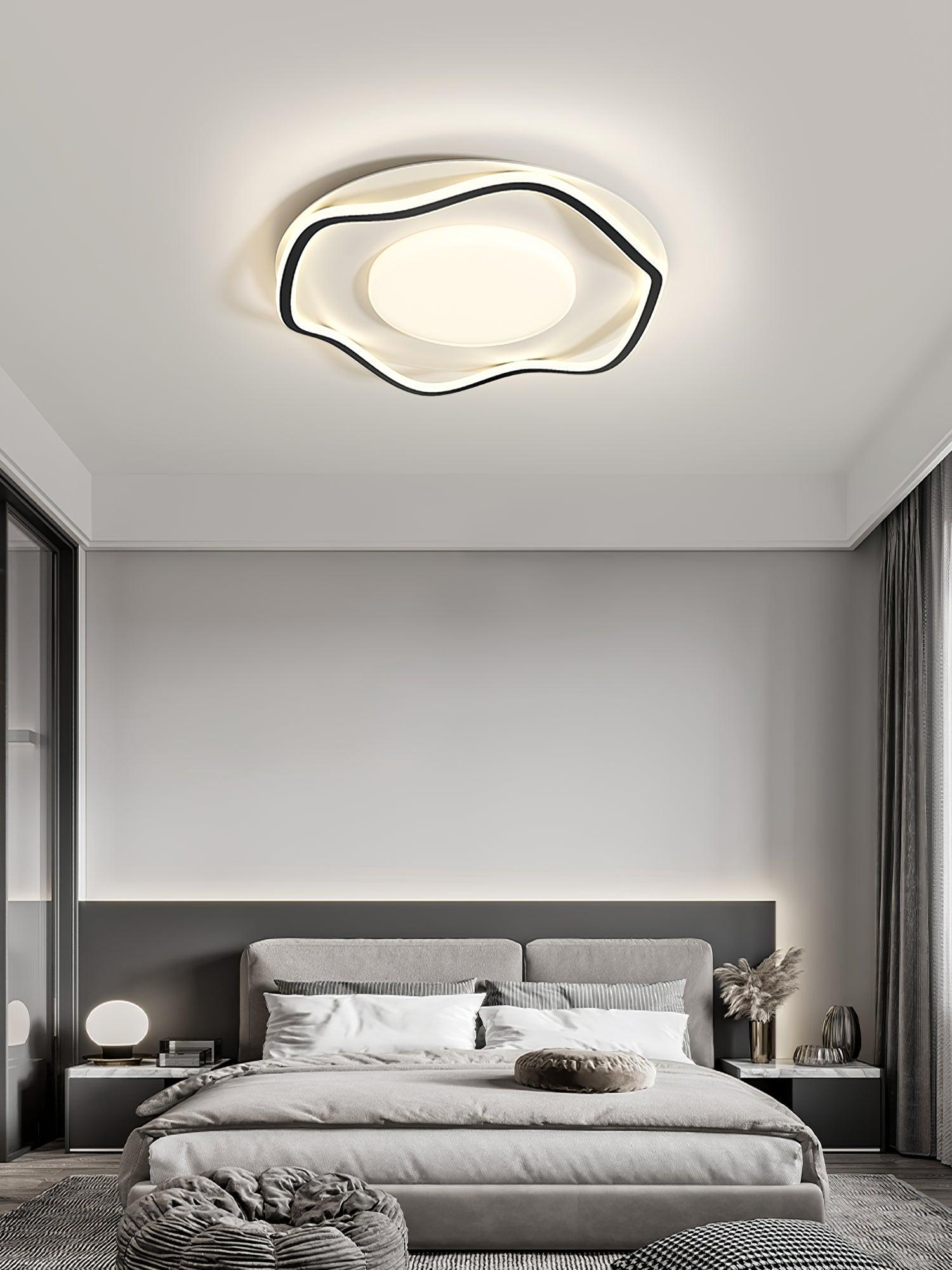 Minimalist Cloud Shape Ceiling Lamp - Modern LED Hanging Light for Bedroom, Nursery & Living Room - Soft Ambient Lighting for Home Decor