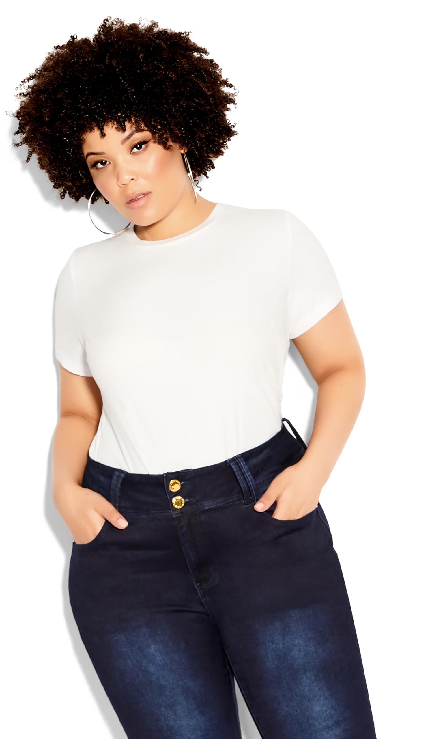 Women's Plus Size Skinny Jeans - Asha Regular Fit Stretch Denim Pants for Casual Wear & Everyday Comfort