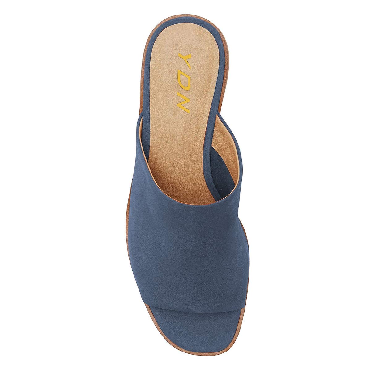YDN Women's Casual Square Toe Slip-On Mule Slippers - Chunky Low Heel Sandals for Summer | Comfortable House Shoes for Date Night, Beach & Lounge Wear