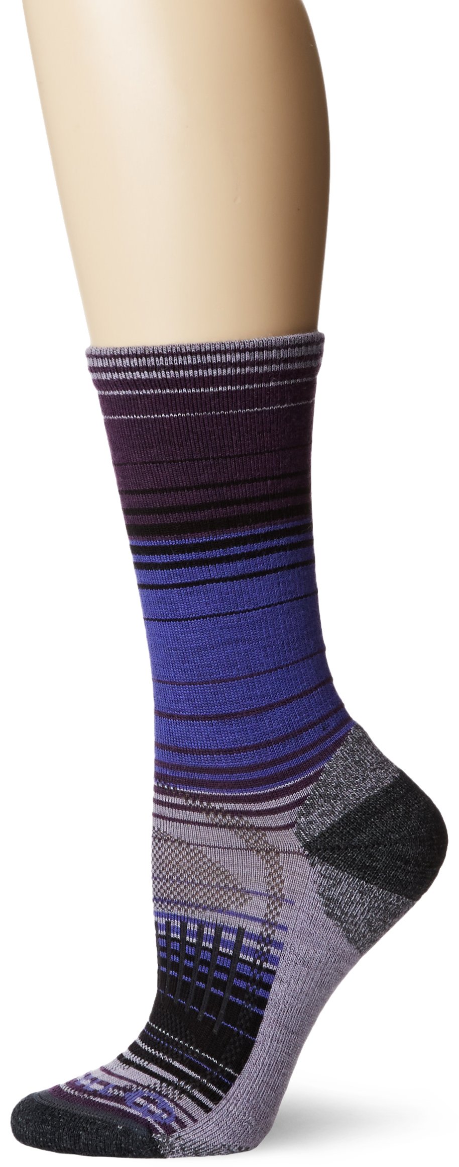 Merrell Women's Salida Stripe Hiking Socks - Moisture Wicking & Cushioned for Outdoor Adventures, Trail Running & Camping