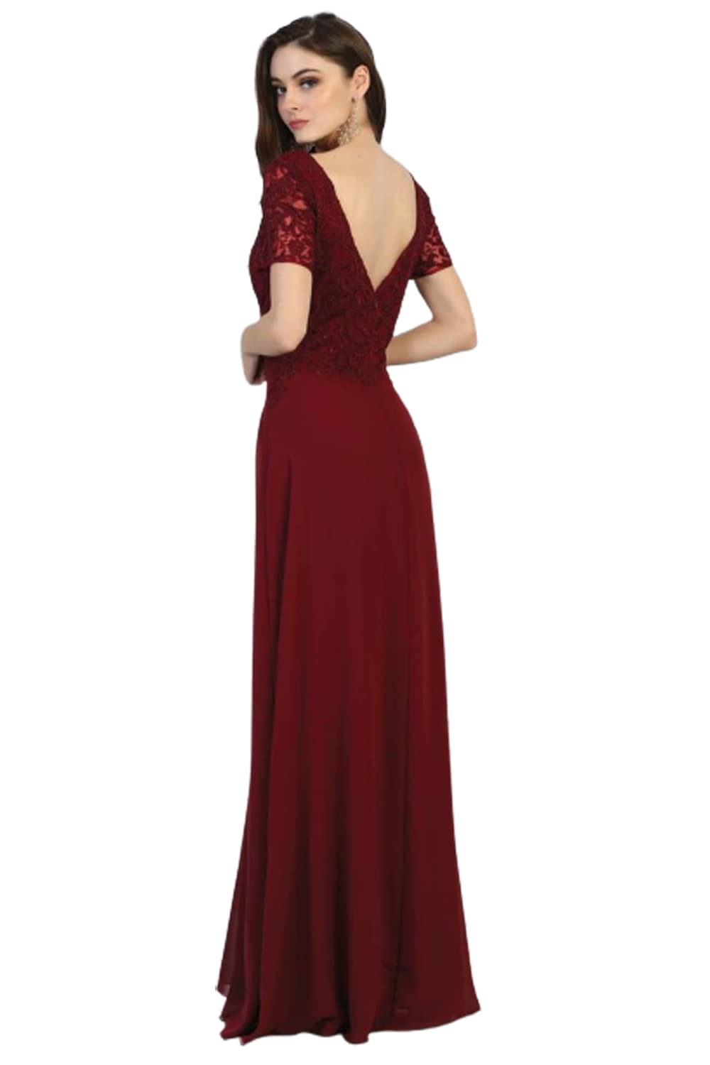 Elegant Burgundy Mother of The Bride Evening Gown - Formal Wedding Guest Dress for Special Occasions