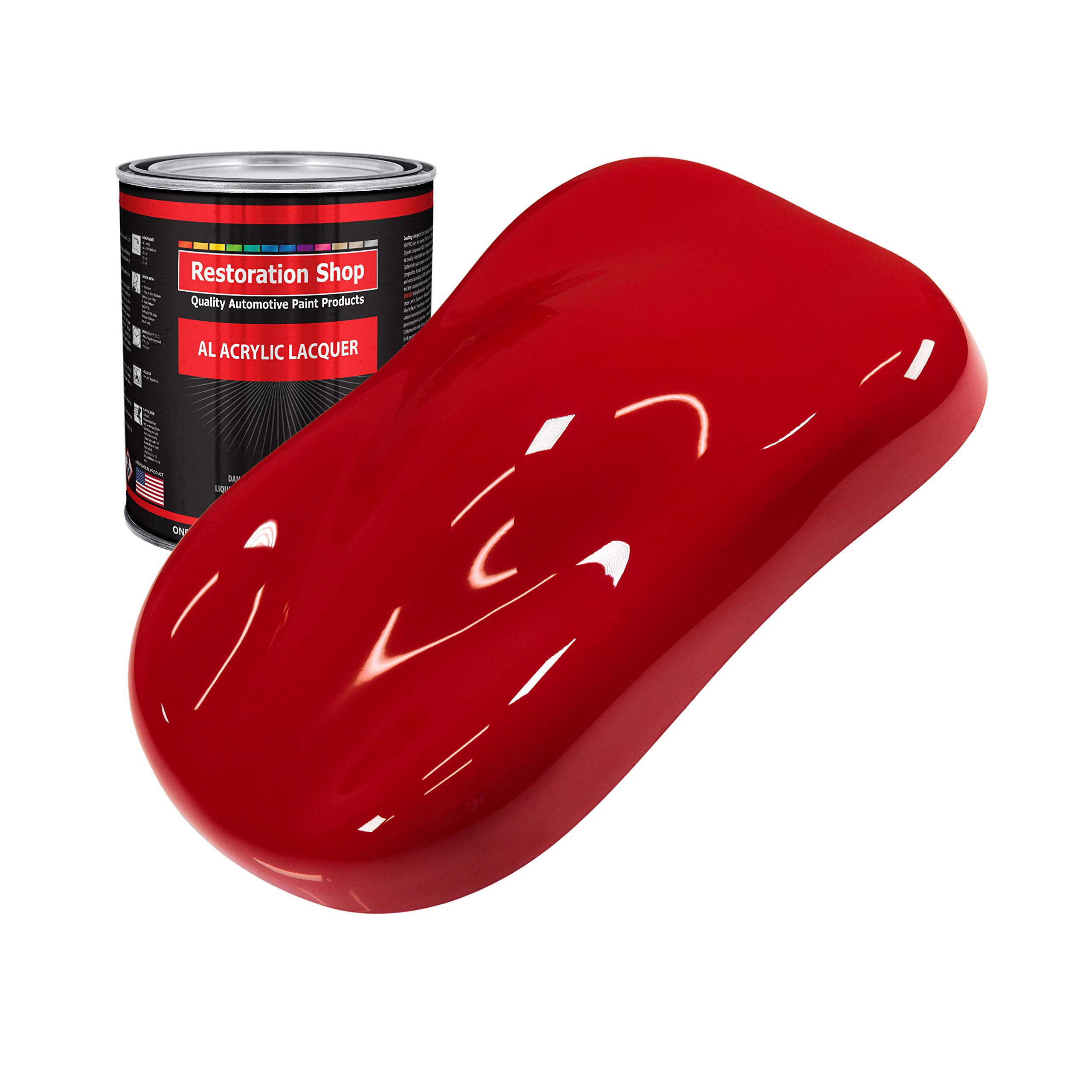 Viper Red Acrylic Lacquer Auto Paint - Professional Gloss Quart Coating for Cars, Trucks, Guitars & Furniture - High-Quality Automotive Refinish Paint for DIY & Professional Restoration Projects