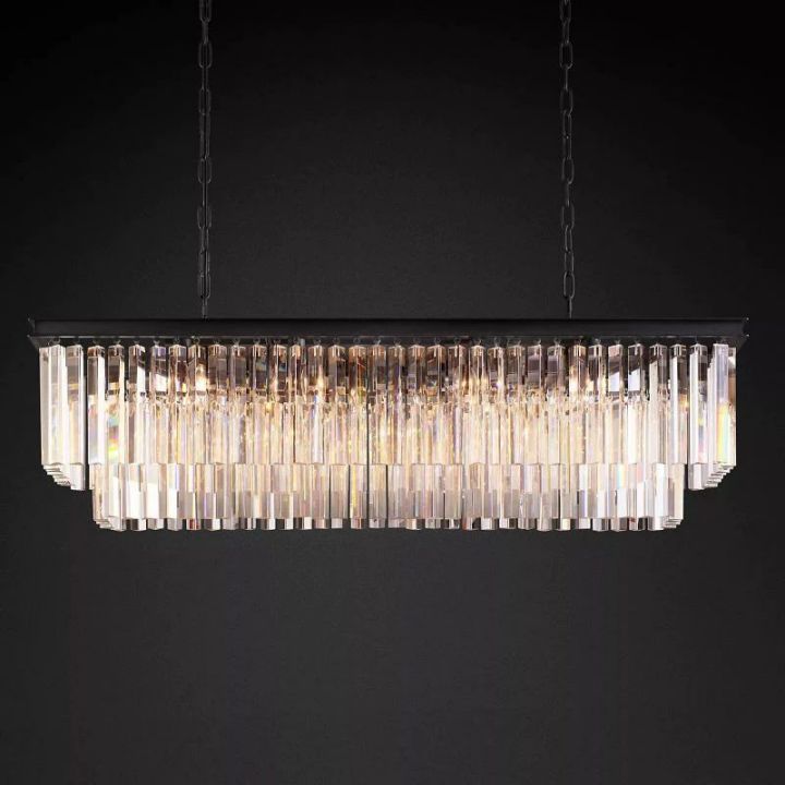 1920s Art Deco Rectangular Chandelier - Vintage 49