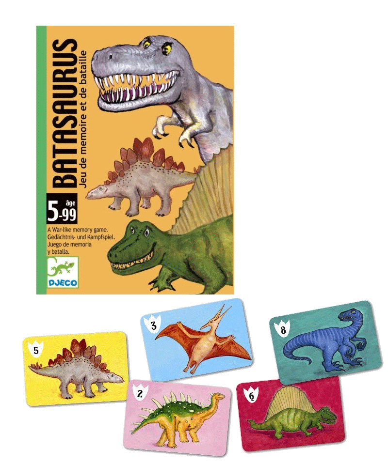 Batasaurus Card Game by Djeco | Fun Family Board Game for Kids & Adults | Perfect for Parties, Game Nights & Travel