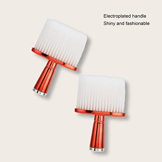 Red Square Neck Hair Cleaning Brush - Soft Nylon Flat Bottom Dust Brush for Home & Barber Shop | Gentle Scalp Massage & Hair Removal for Men Women (Perfect for Salon, Bathroom & Travel Grooming)