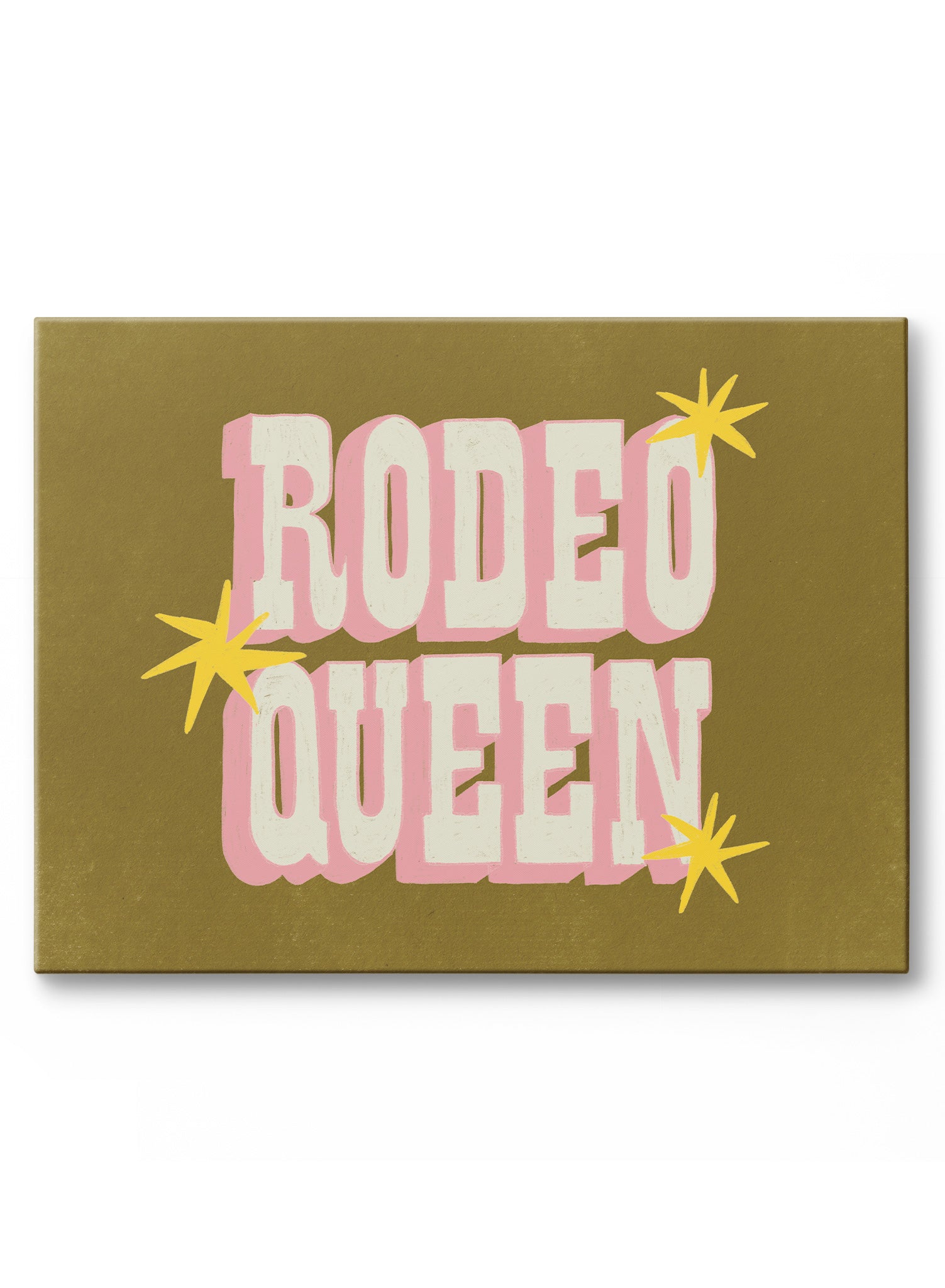 Queen of the Rodeo Canvas Wall Art - Western Cowgirl Decor for Home & Office - Perfect for Living Room, Bedroom or Western Theme Parties