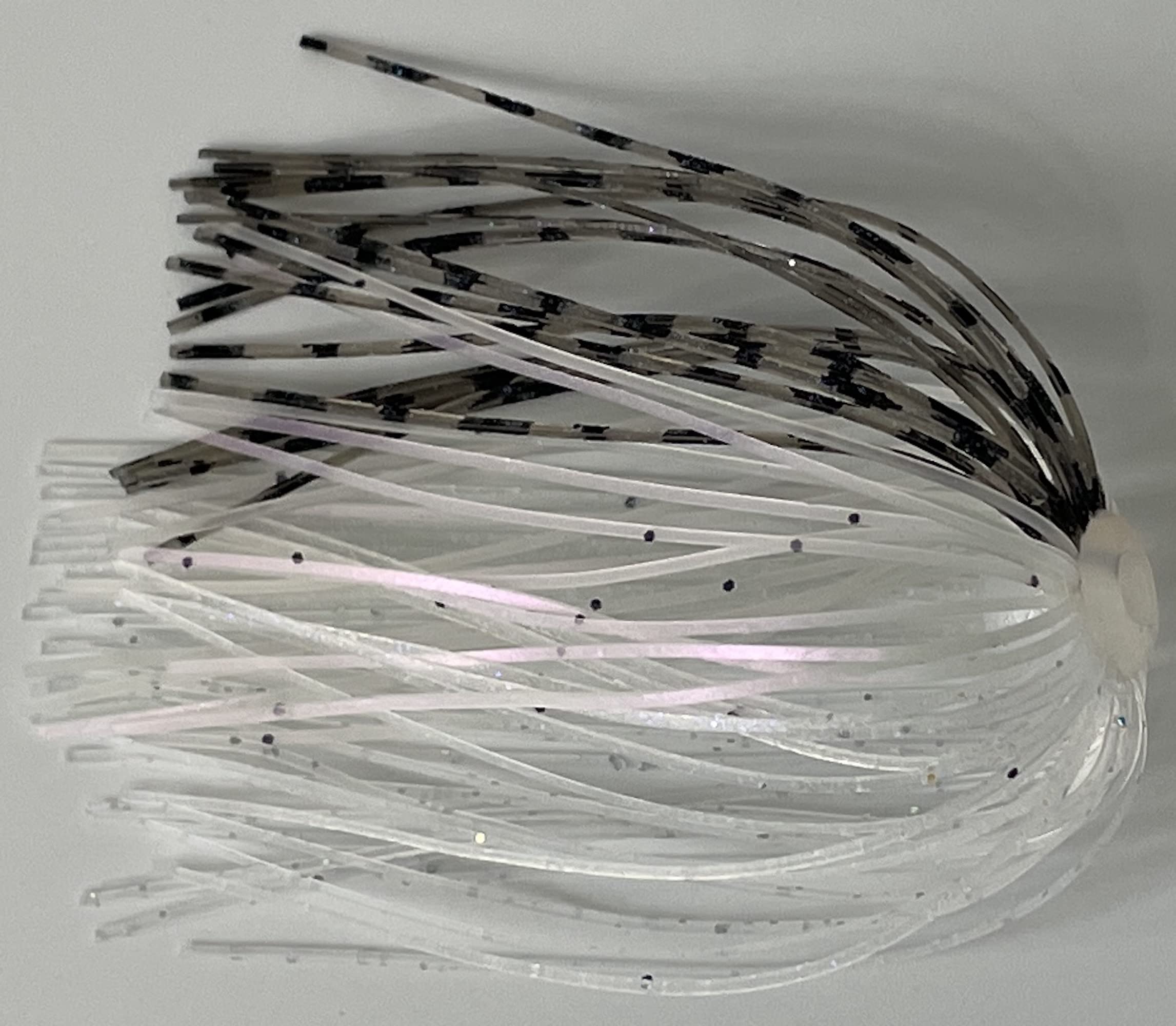 (40 Pack) Umbrella Replacement Jig Skirts for Bass & Walleye Fishing - Violet Ghost Shad Color | Perfect for Freshwater Fishing, Ice Fishing & Tournament Angling