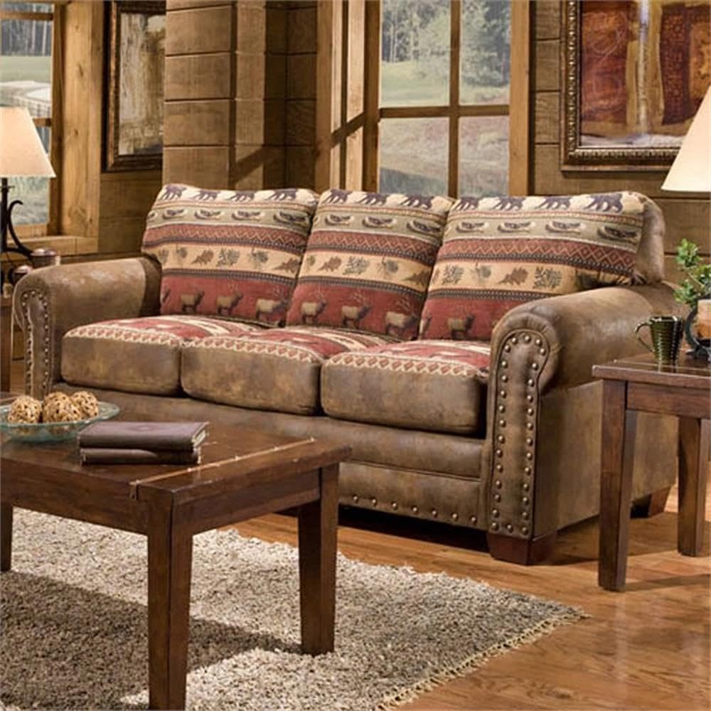 American Furniture Classics 4-Piece Sierra Lodge Sleeper Sofa Set - Comfortable Convertible Sectional Couch with Storage | Perfect for Living Rooms, Guest Rooms & Small Spaces