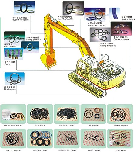 PC200-5 PC220-5 SA6D95 Excavator Center Joint Seal Kit - Replacement Hydraulic Seal for Komatsu Excavators - Perfect for Construction, Mining & Heavy Equipment Repairs
