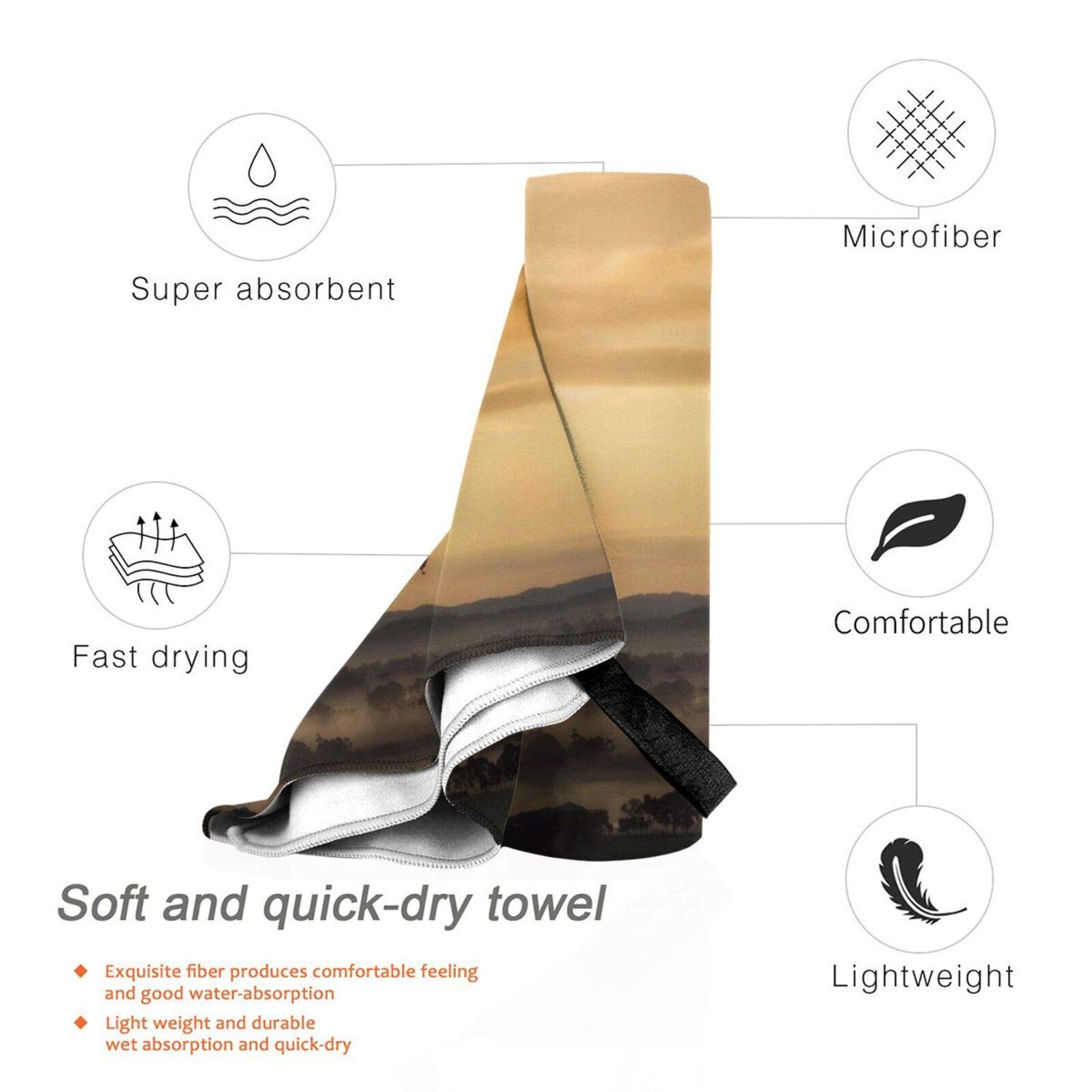 Custom Personalized Beach Towel with Photo & Text - Ultra Soft Microfiber Sand Towel - Quick Dry, Super Absorbent - 27.5