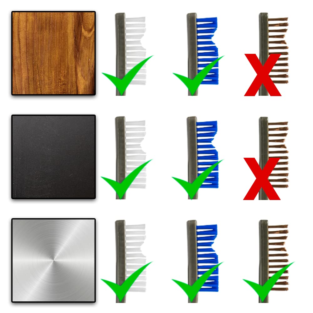Otis Technology 3 Pack Gun Cleaning Brushes - Nylon, Blue Nylon & Bronze Bristles for Firearm Maintenance | Perfect for Pistols, Rifles & Shotguns