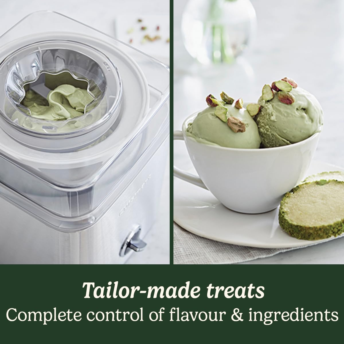 Cuisinart ICE30BCU 2-Quart Deluxe Ice Cream Maker - Frozen Yogurt & Sorbet Maker for Homemade Desserts | Easy to Use at Home | Ready in 25 Minutes | 5-Year Warranty | Silver | Perfect for Parties, Family Gatherings & Summer Treats