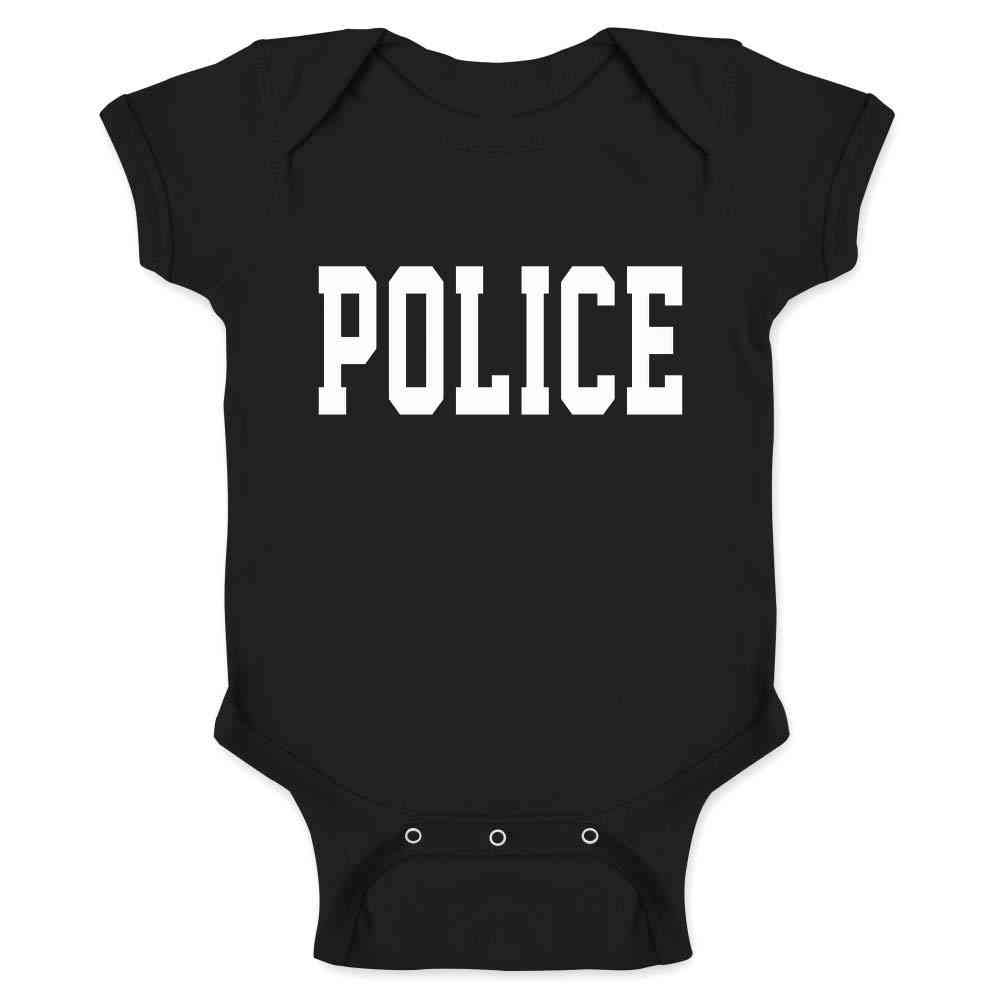 Police First Responder Officer Cop Costume T-Shirt for Baby Toddler Kids - Boys & Girls Cosplay Outfit for Halloween, Dress-Up & Role Play