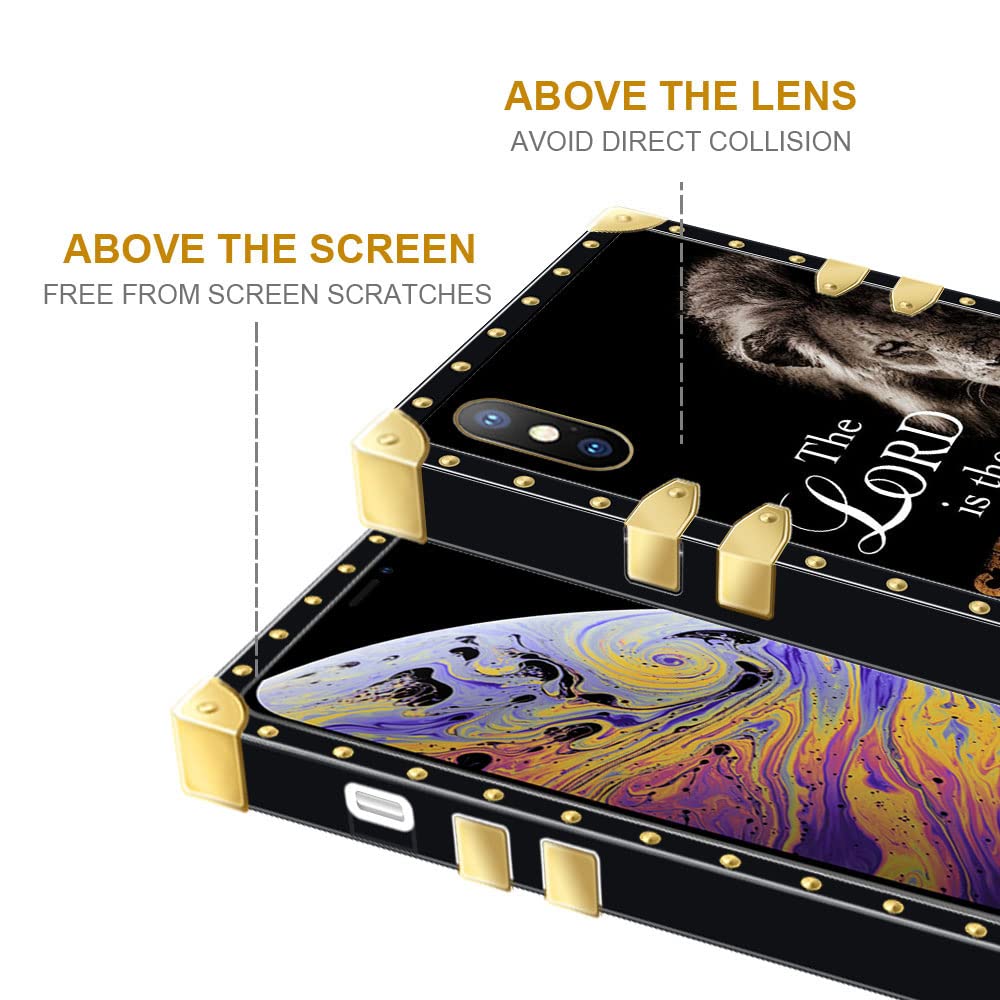 Luxury Lion Bible Case for iPhone XR - Elegant Women's TPU Cover with Metal Decor, Perfect for Church & Daily Use