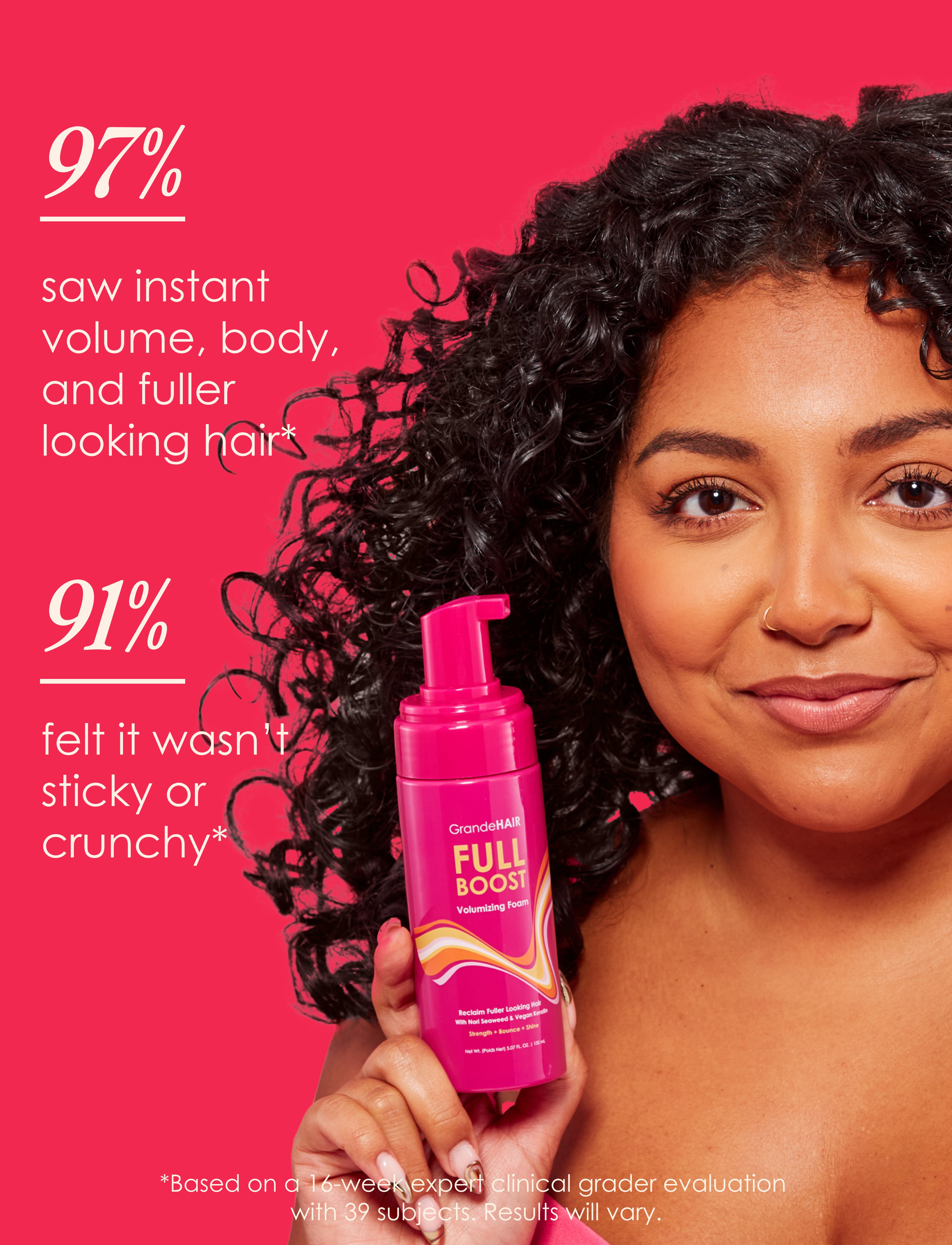 GrandeHAIR Full Boost Starter Kit for Thicker, Longer Hair Growth - Hair Care Treatment with Biotin & Keratin for Women & Men - Use for Daily Hair Repair & Styling