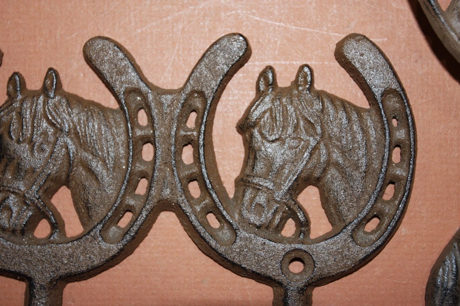 Rustic Country Cowboy Bathroom Accessory Set - 5-Piece Towel Hooks & Shelf Brackets for Western Style Bathroom Decor | Perfect for Farmhouse, Cabin, and Ranch Bathroom Organization