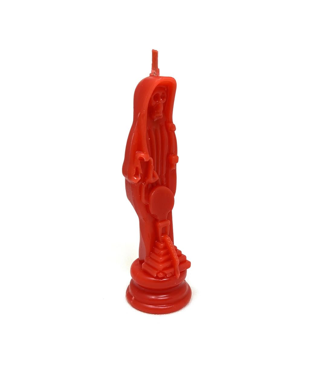 Santa Muerte Red Figure Candle - 7 Day Prayer Candle for Spiritual Protection, Altar Decor & Ritual Use - Perfect for Home Blessings, Meditation & Mexican Folk Traditions