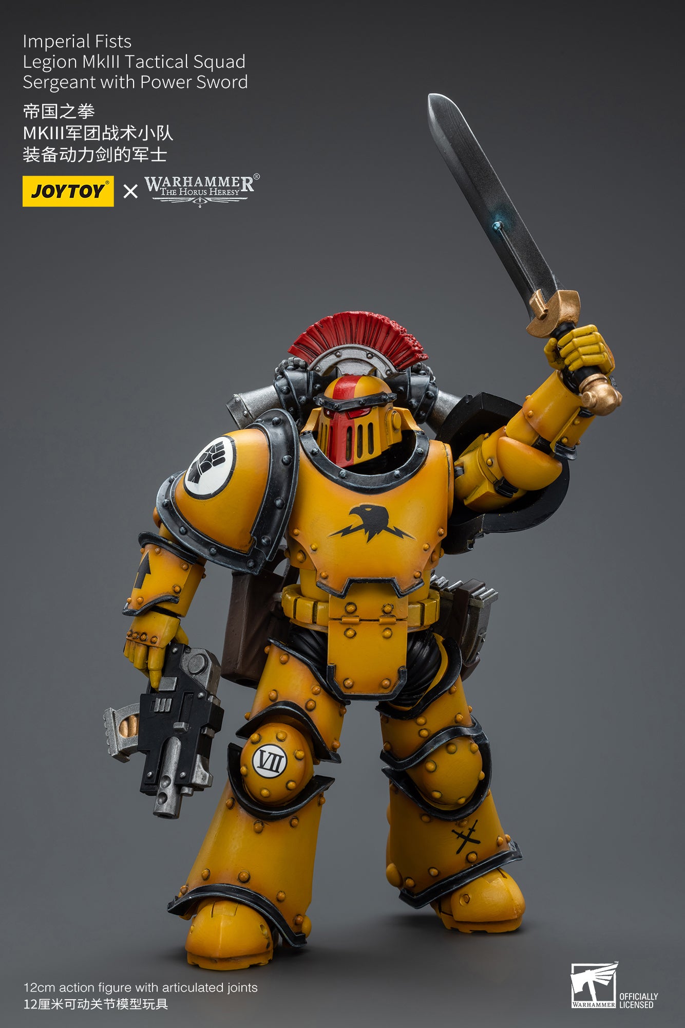 1/18 JOYTOY Warhammer The Horus Heresy Imperial Fists Legion MkIII Tactical Squad Action Figure - Collectible Military Model for Display & Wargaming Scenes