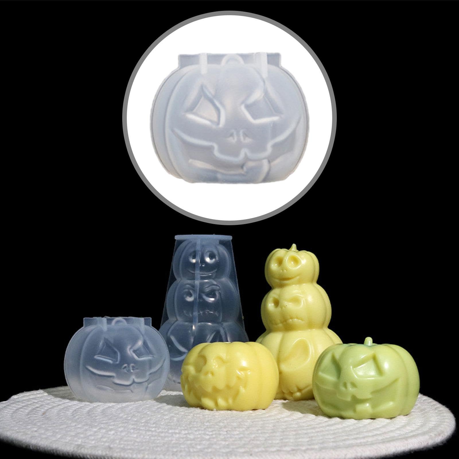 SECRET DESIRE Silicone Candle Making Mold - DIY Pumpkin Shaped Candle Kit for Halloween, Thanksgiving & Christmas Crafts - Perfect for Home Decor, Party Favors & Gift Making