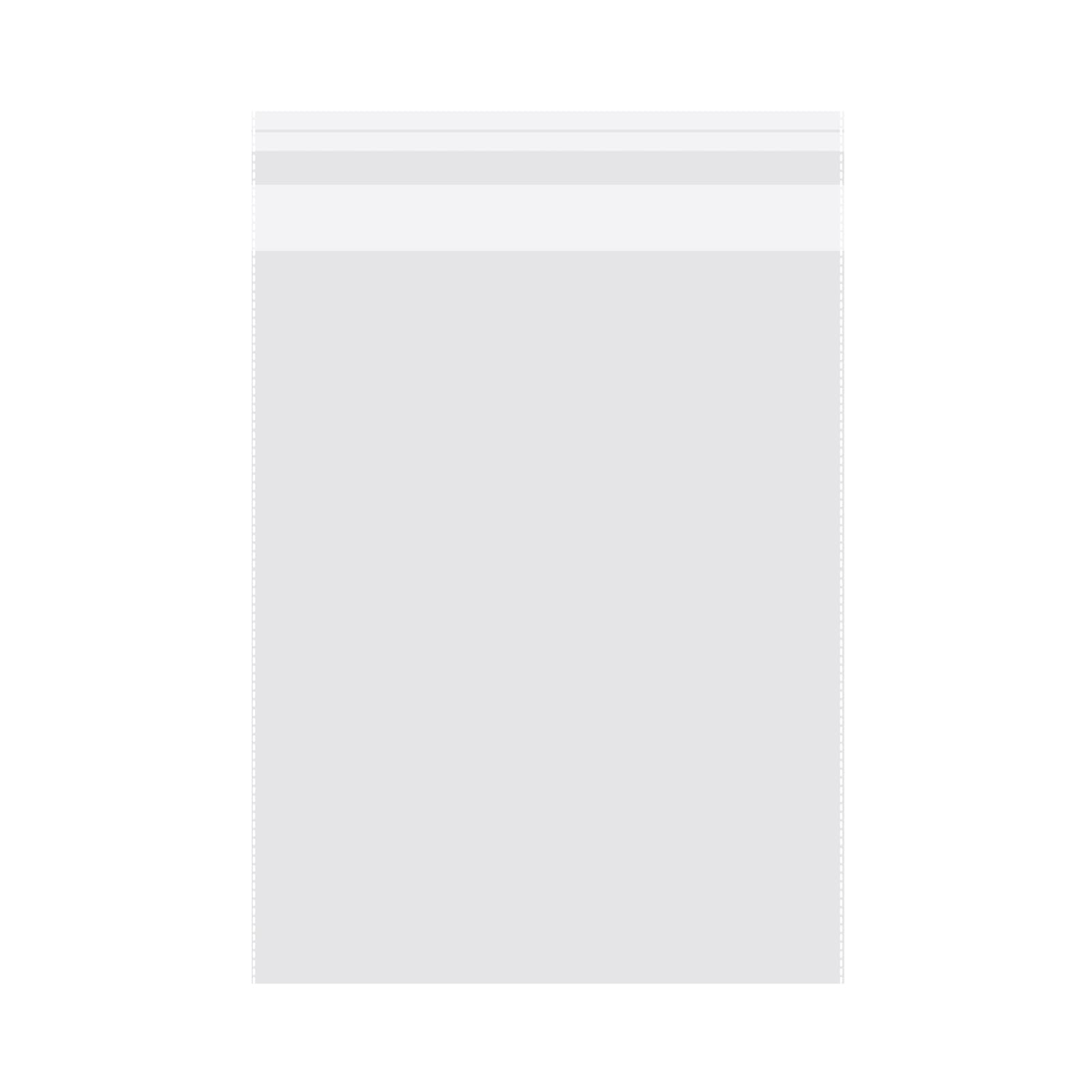 100 Count 9x12 Inch Clear Self-Seal Poly Bags for Clothing & Shirt Packaging - Durable Plastic Storage Bags for Retail, Shipping, and Organizing Clothes