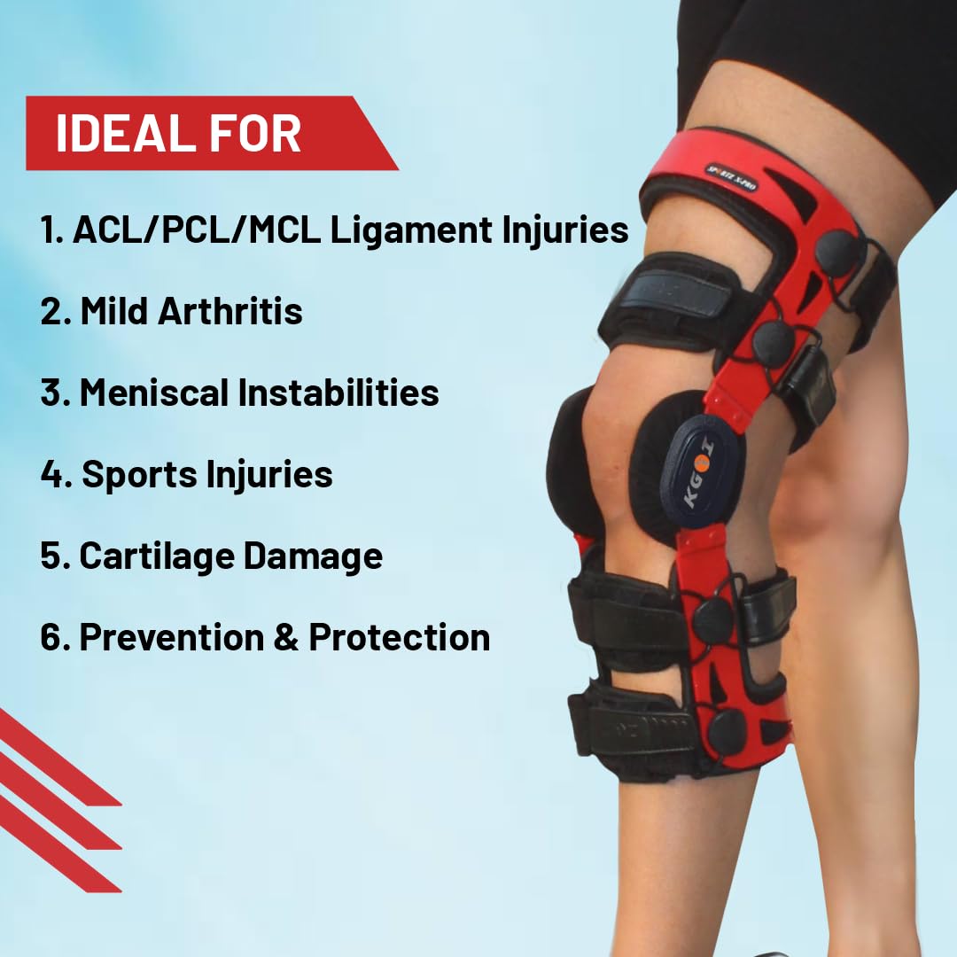 ACL Knee Brace for Men & Women - Support for Ligament, Sports Injuries, Arthritis (OA) & Joint Pain Relief - Adjustable & Breathable (Size 7) - Perfect for Running, Basketball & Workout Recovery