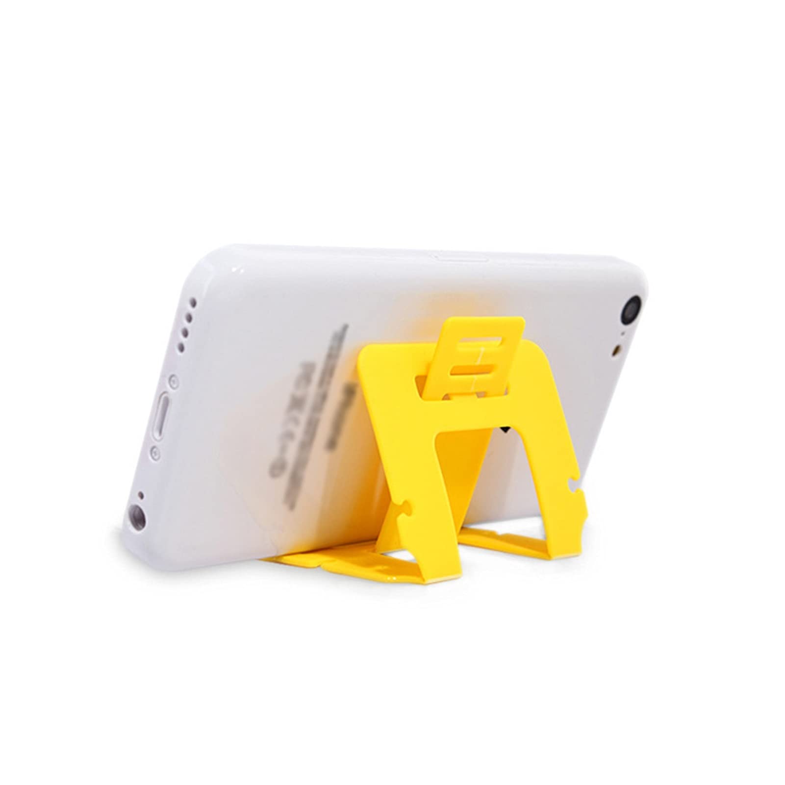 Foldable Plastic Phone Stand Holder - Adjustable Desktop Cell Phone Stand for iPhone, Samsung, Galaxy - Perfect for Watching Videos, Video Calls & Hands-Free Use (Random Color, 1 Pack)