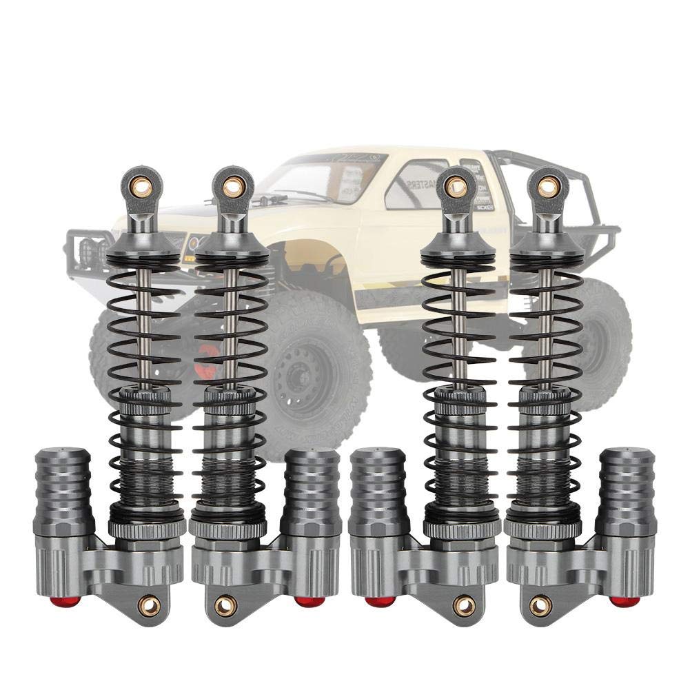 Lightweight RC Car Shocks Struts Damper - 4PCS Metal Hydraulic Dampers for RC Crawler & Bike Trial Models (Titanium) | Perfect for Off-Road Racing & Rock Crawling Adventures