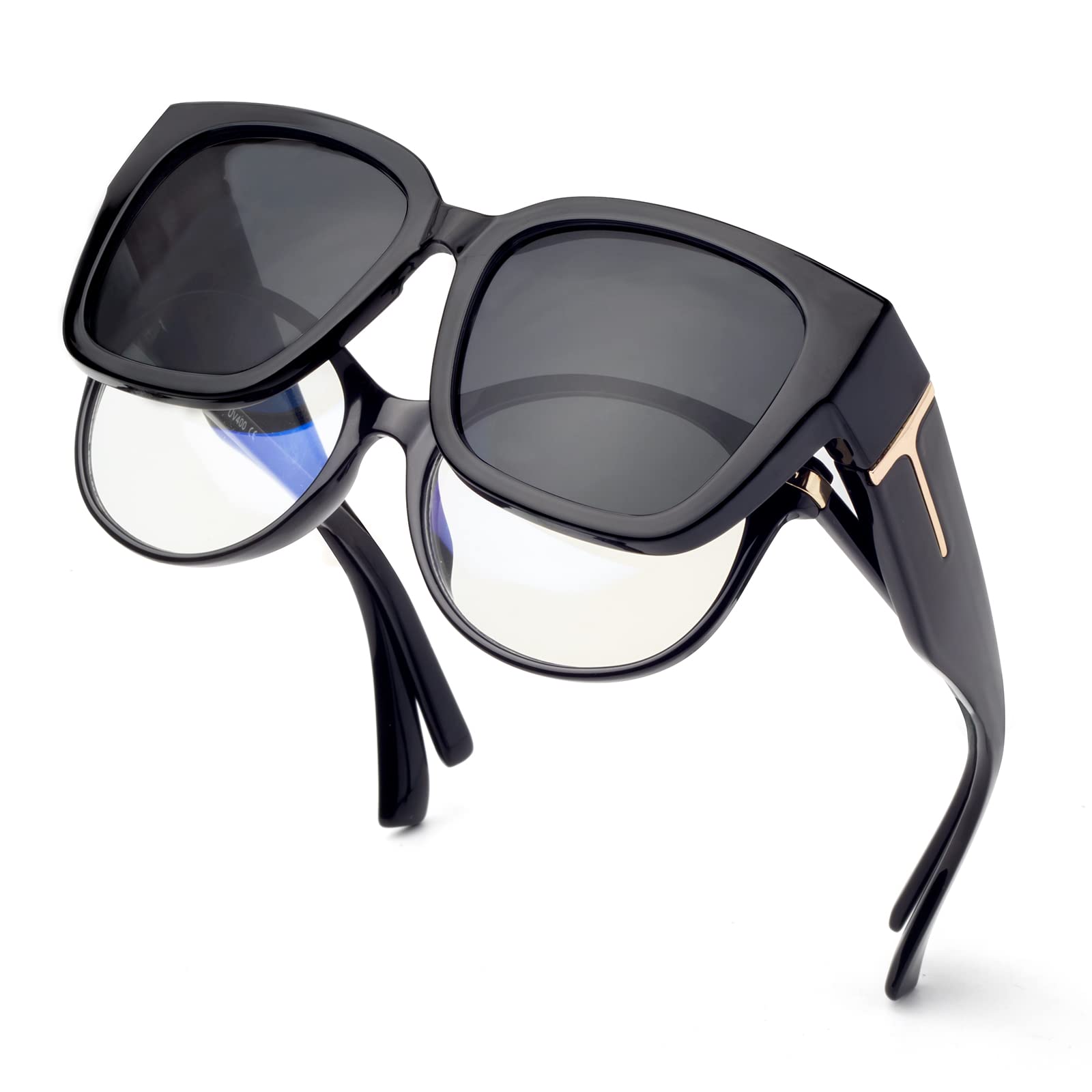 Polarized Square Sunglasses for Women - UV Protection, Lightweight & Fit Over Glasses - Perfect for Driving, Beach & Outdoor Activities