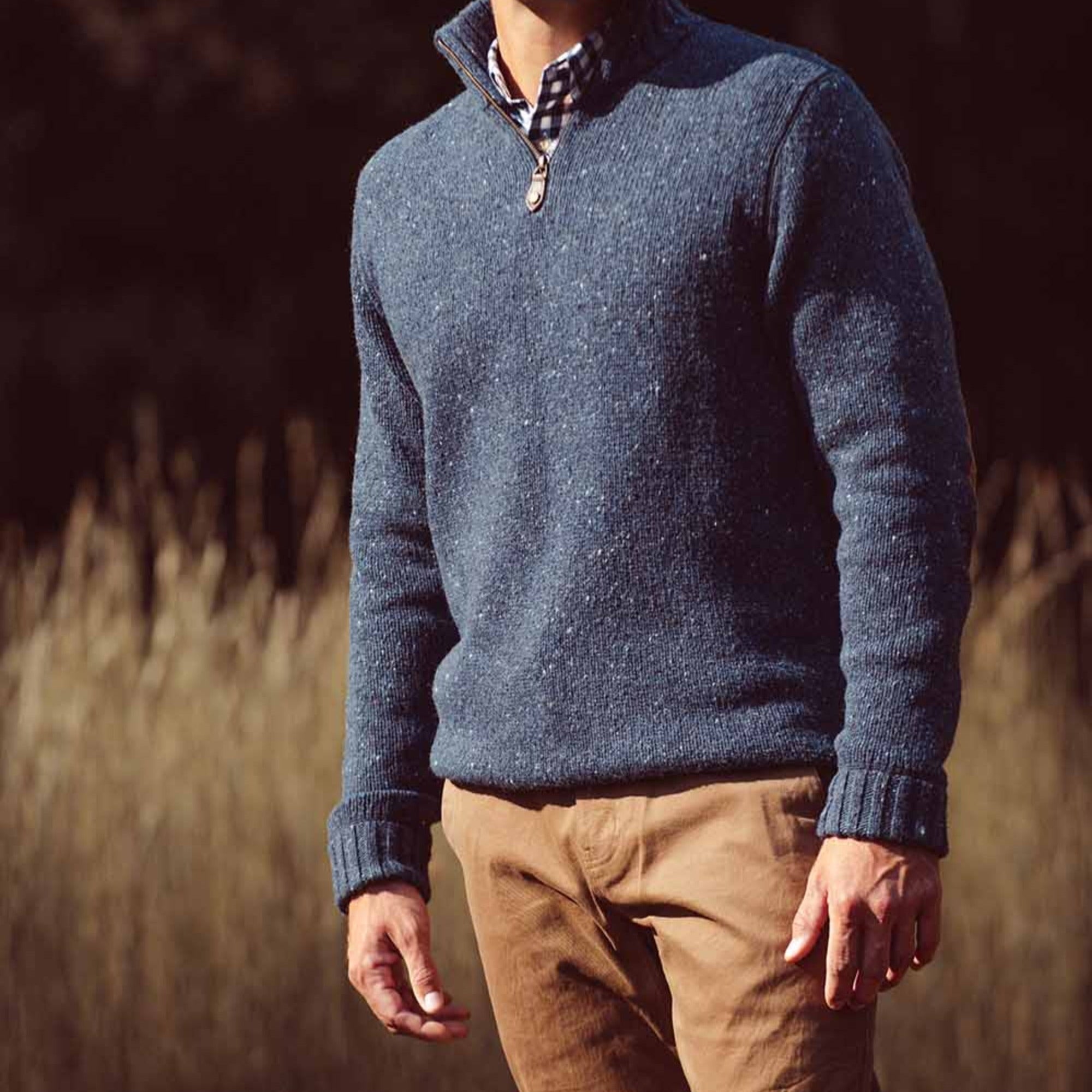 Premium Irish Wool Cumberland Donegal Sweater for Men & Women - Warm, Durable & Stylish Knitwear for Fall, Winter & Outdoor Adventures