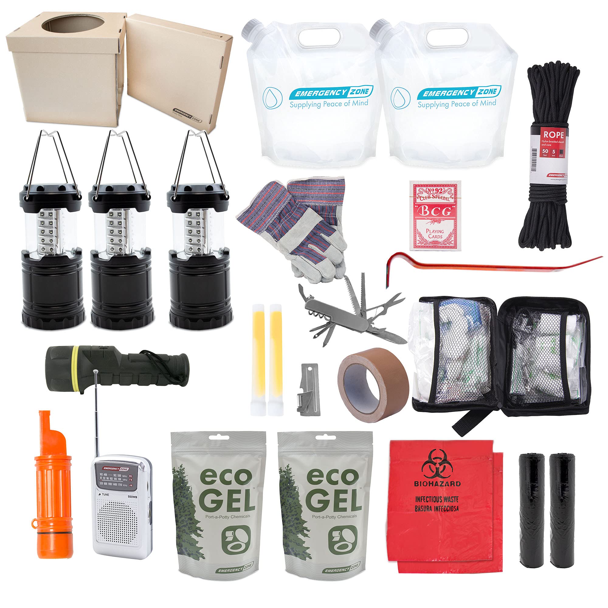 Emergency Survival Kit for Office & Workplace - Essential Safety Supplies for Employees | Prepare for Lockdowns, Disasters & Emergencies | Perfect for Business Continuity Planning & Workplace Safety Preparedness
