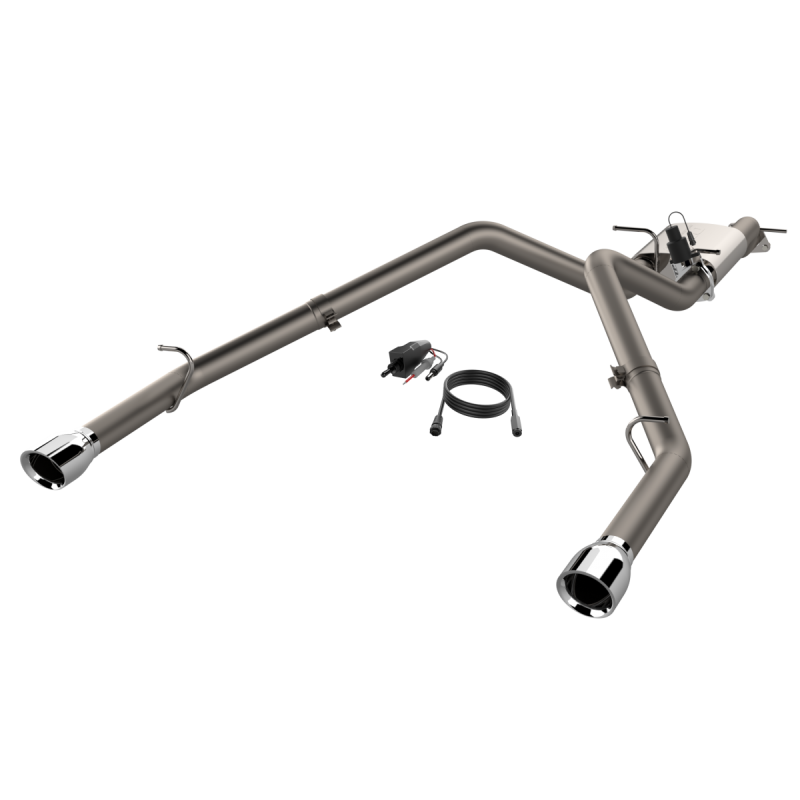 2019-2024 Ram 1500 QTP Screamer Split Rear Exit Cat-Back Exhaust System - Performance Upgrade for Trucks, Off-Road & Street Racing