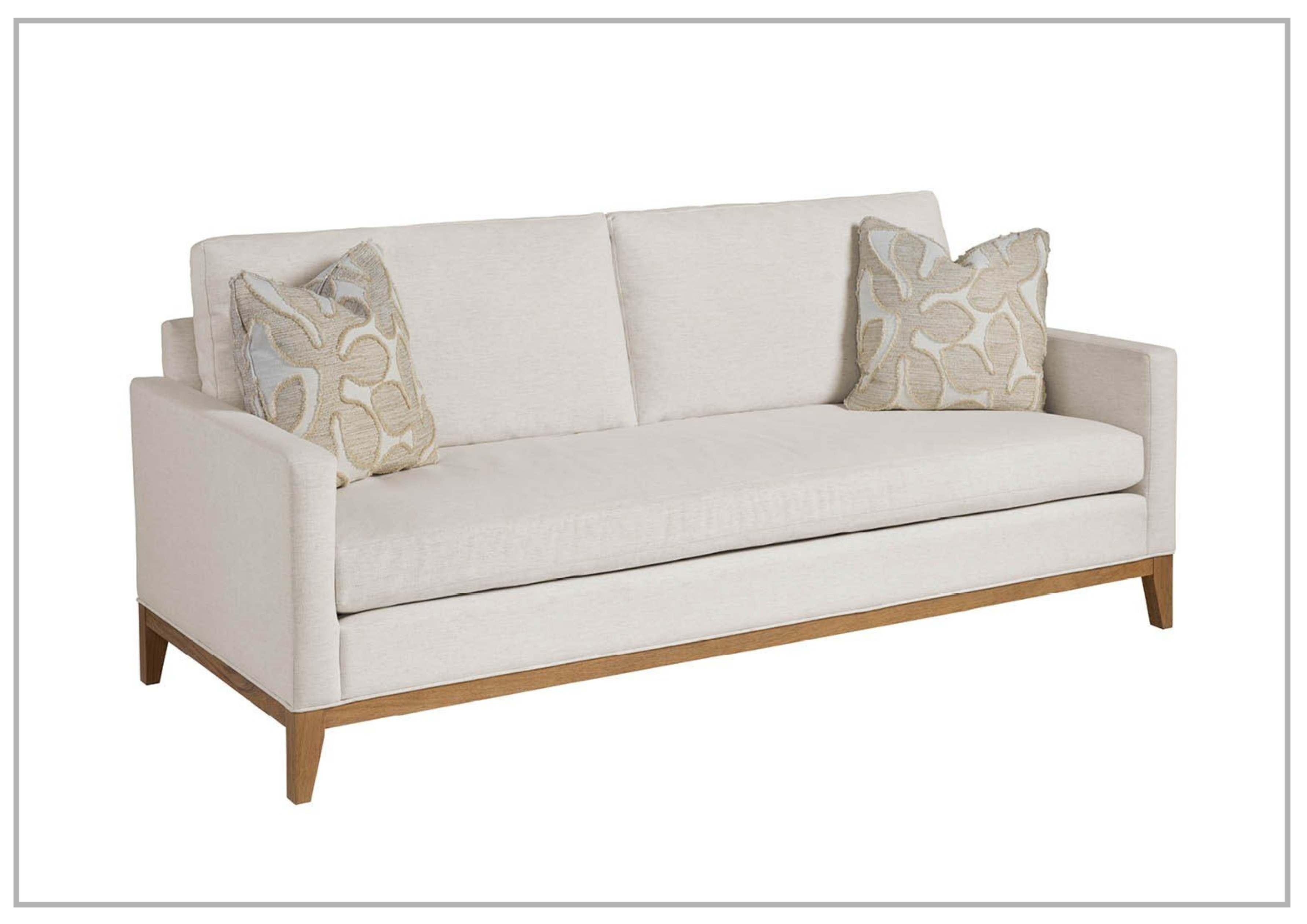 Universal Coastal Fabric Sofa in White - Modern Upholstered Living Room Furniture for Small Spaces, Apartments & Beach Houses
