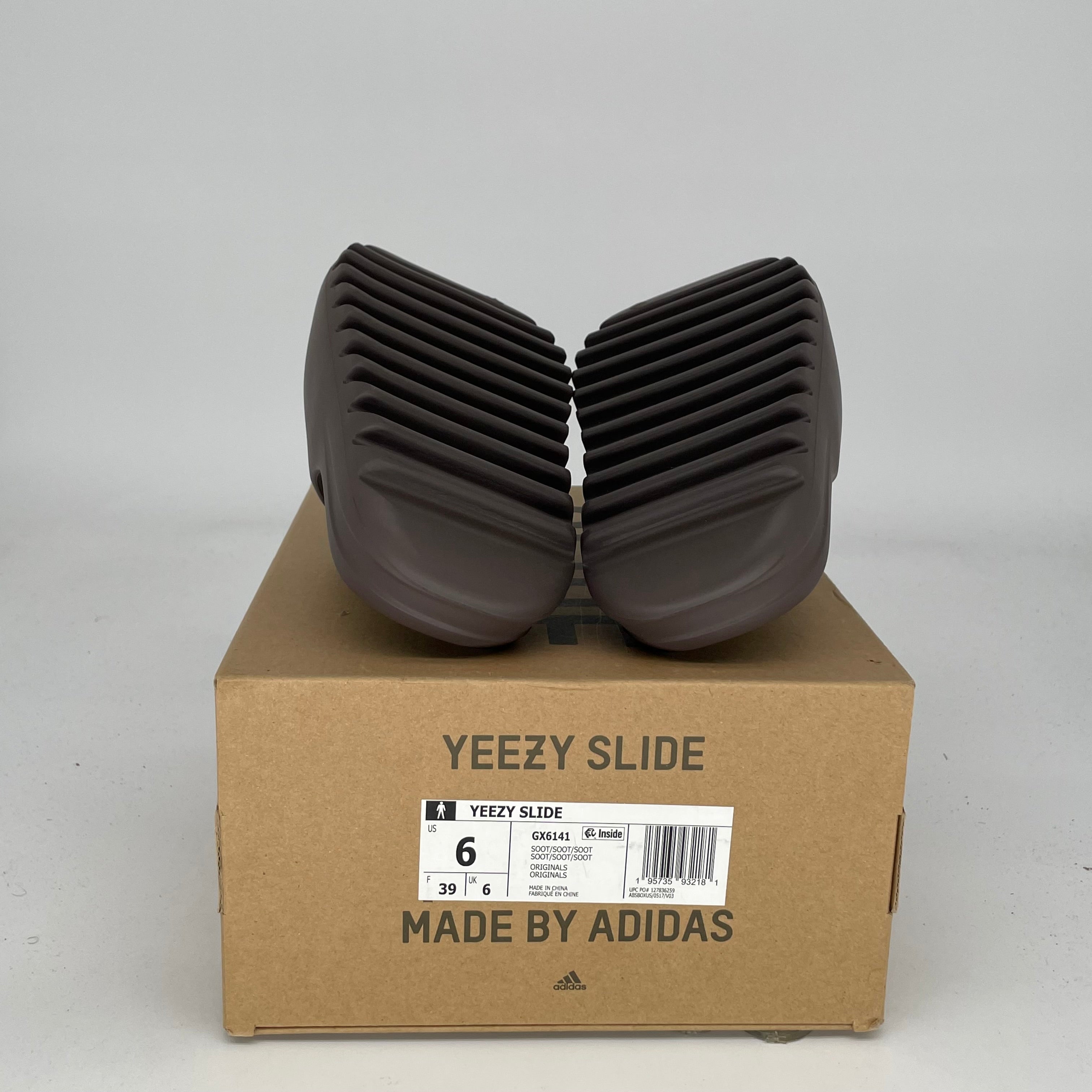 Adidas Yeezy Slide Soot - Size 6 (GX6141) | Comfortable Slides for Men & Women | Perfect for Beach, Pool, Gym & Casual Wear