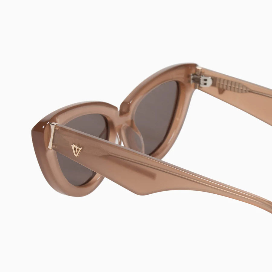 Dayze Stylish Chestnut Sunglasses with Gold Metal Trim & Brown Lenses - Perfect for Outdoor Activities, Beach Vacations, and Fashion Statements