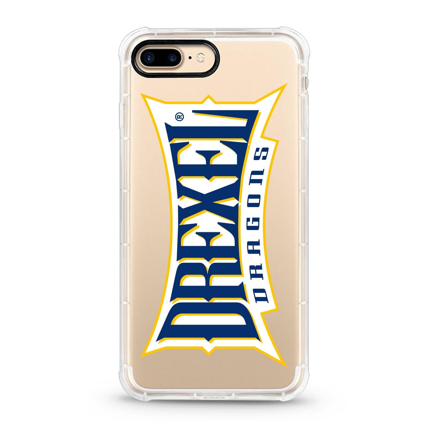 OTM Essentials Shockproof Phone Case for iPhone 12/12 Pro - Durable Tough Edge Protection - Drexel University Themed Classic White Design - Perfect for College Students & Alumni