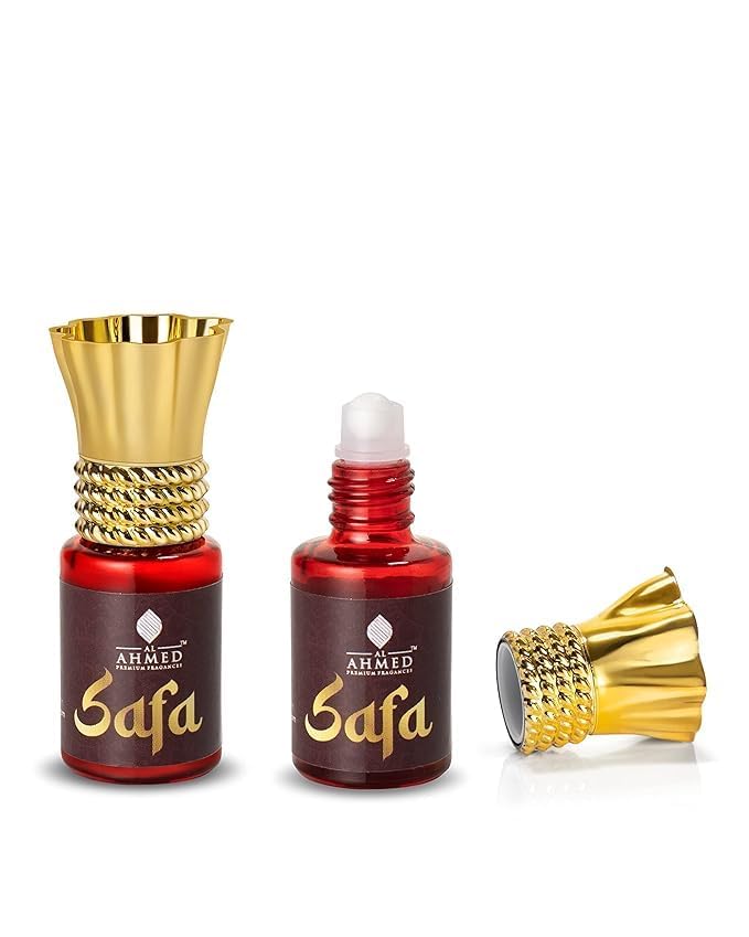 Al Ahmed Premium Safa Roll-On Perfume Oil - Long Lasting Fragrance for Men & Women | 100% Alcohol-Free Attar | 6ml Artisanal Perfume | Perfect for Daily Wear, Special Occasions & Gift Giving