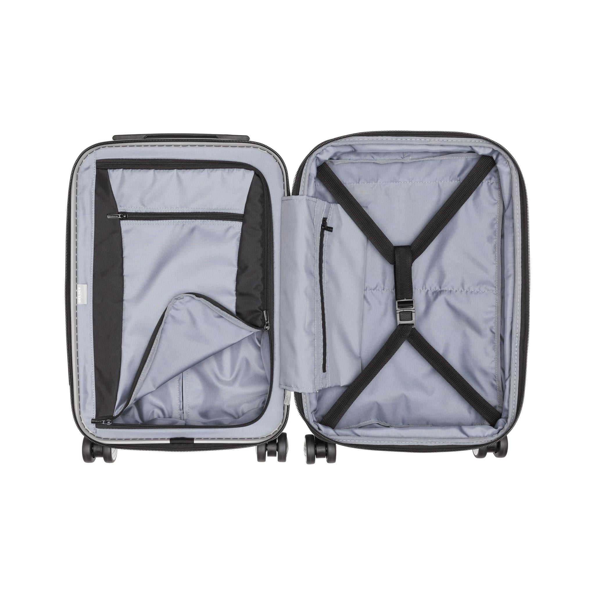 Delsey Titanium Expandable Carry-On Spinner Luggage with Laptop Pocket - Perfect for Business Travel & Weekend Getaways