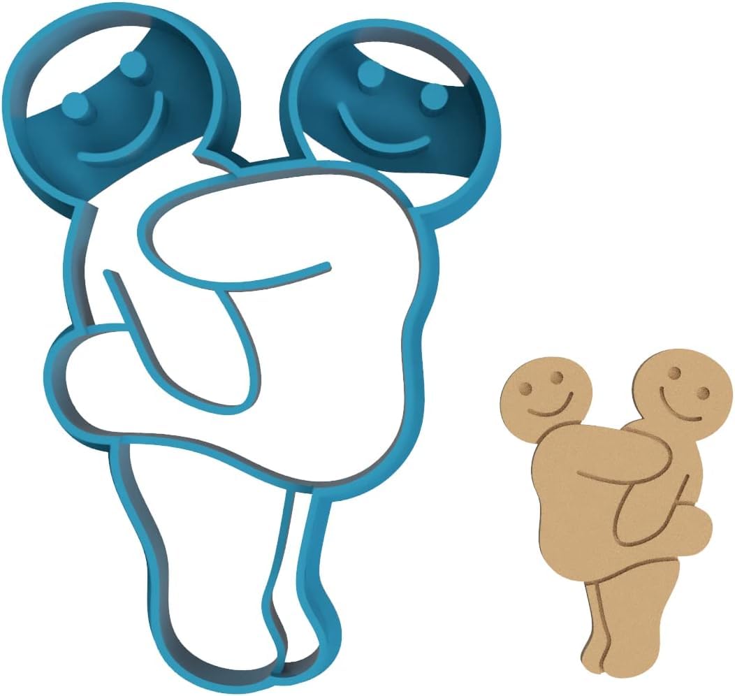 Funny Naughty Button Cartoon Cookie Cutter - 3 Inch Upstanding Citizen Cookie Mold for Adult Baking | Perfect for Bachelorette Parties, Dirty Santa Gifts & Kama Sutra Themed Cookies