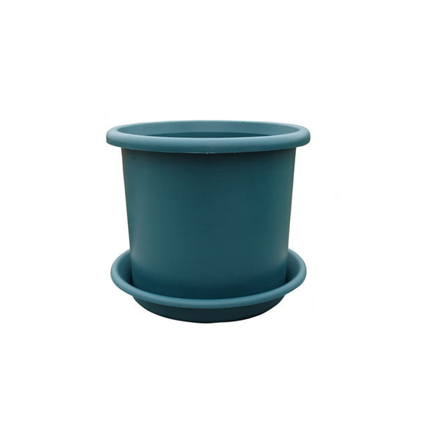 KOqwez33 Dark Green Plastic Succulent Planter with Tray - Breathable, Anti-Deform Indoor Flower Pot for Home Gardens | Perfect for Windowsills, Office Desks & Home Decor