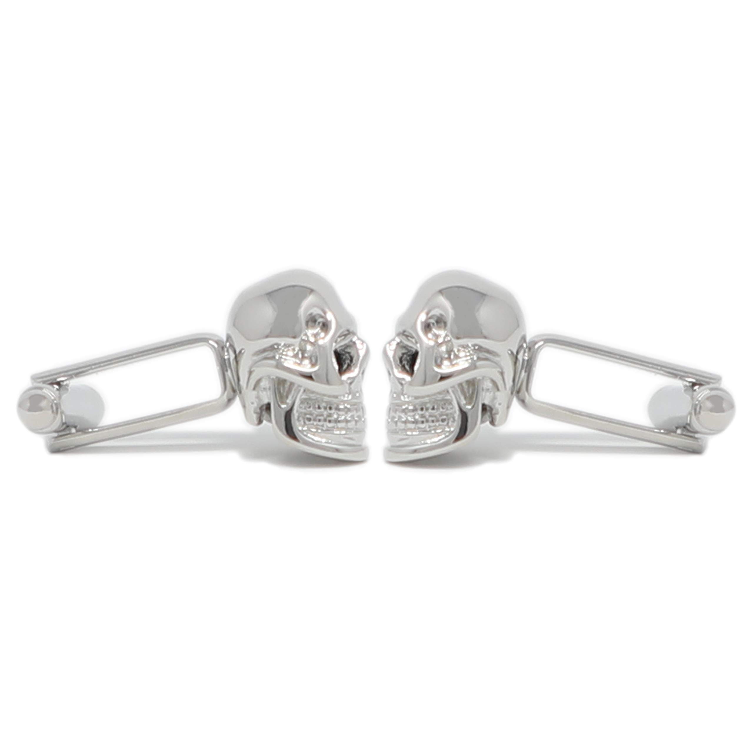 Skull Cufflinks for Men - Pirate Logo Dress Cufflinks Set with Gift Box - Perfect for Formal Events, Weddings & Costume Parties
