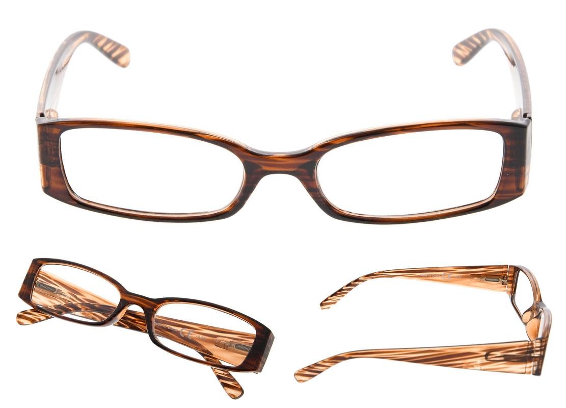 LUR Reading Glasses 5-Pack for Women - Stylish Rectangular Readers with Included Sunglasses - Perfect for Reading, Computer Use, and Outdoor Activities