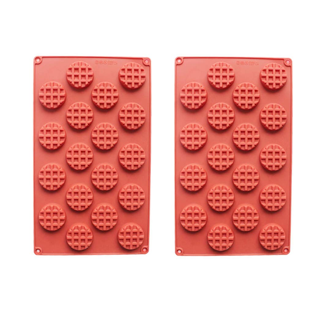 2-Piece Nonstick Silicone Waffle Mold Set - 18/20 Cavity Baking Pan for Waffles, Cakes, Cookies & Chocolate - Perfect for Home Baking, Party Desserts & DIY Treats