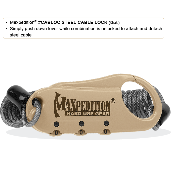 Heavy Duty Steel Cable Lock - Secure Bikes, Motorcycles, Gates & More | Anti-Theft Security Lock for Outdoor Use