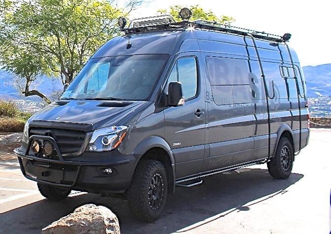 Aluminess Front Receiver Hitch for Mercedes Sprinter Van (2007-2023 Models) - Heavy Duty Towing & Winch Mounting | Perfect for Off-Road Adventures, RV Accessories & Van Conversions