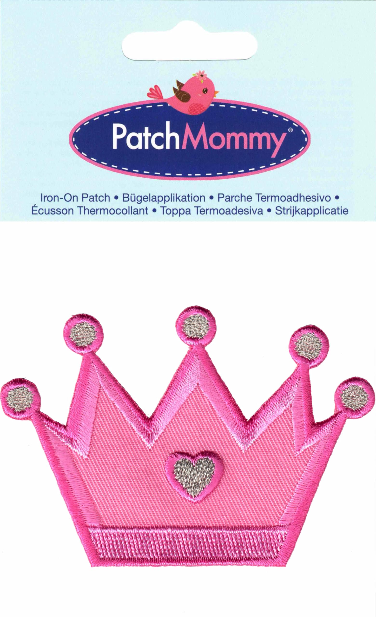 Royal Princess Crown Iron On & Sew On Applique Patch for Kids - Perfect for Costumes, DIY Crafts, and Dress Up Play