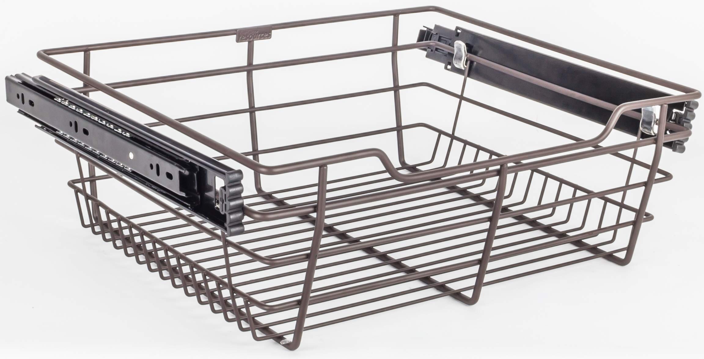 Dark Bronze Closet Pull-Out Basket - 16